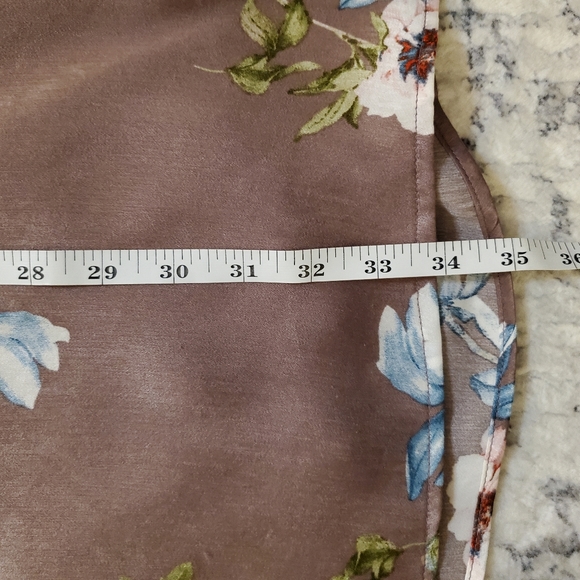 Final Touch Women's Grey-Purple Mauve Floral Sleeveless short dress in sz Large - Picture 2 of 9